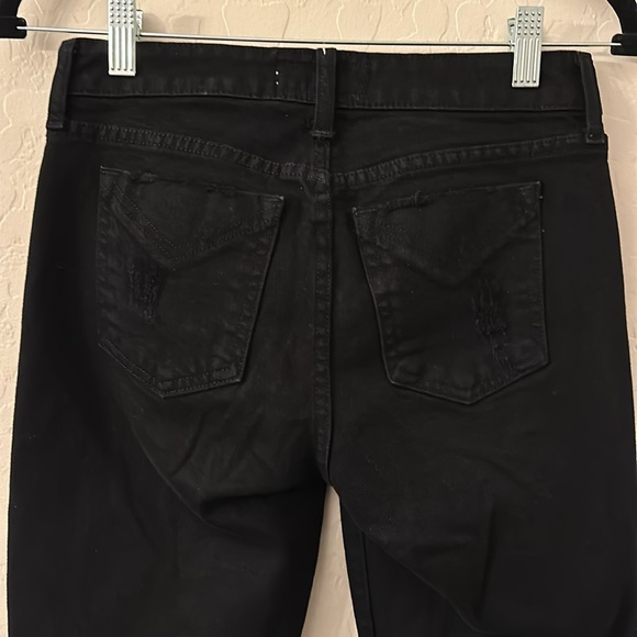 Derek Lam Gia Mid Rise Cropped Flare Jeans in Jet Black Size 25. Raw hem - Picture 6 of 16
